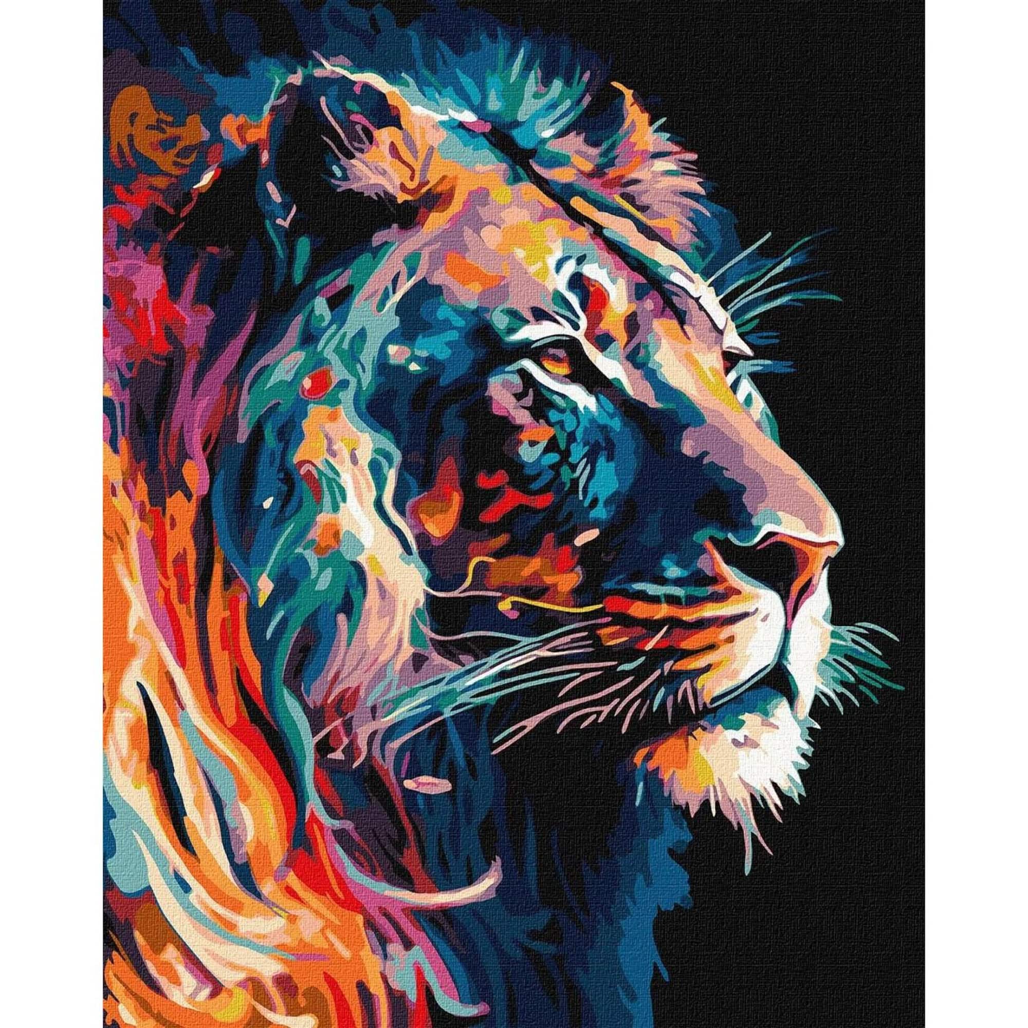 Ideyka Graceful Lion Painting by Numbers Kit